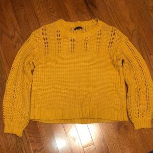Gold American Eagle Crew Neck Sweater